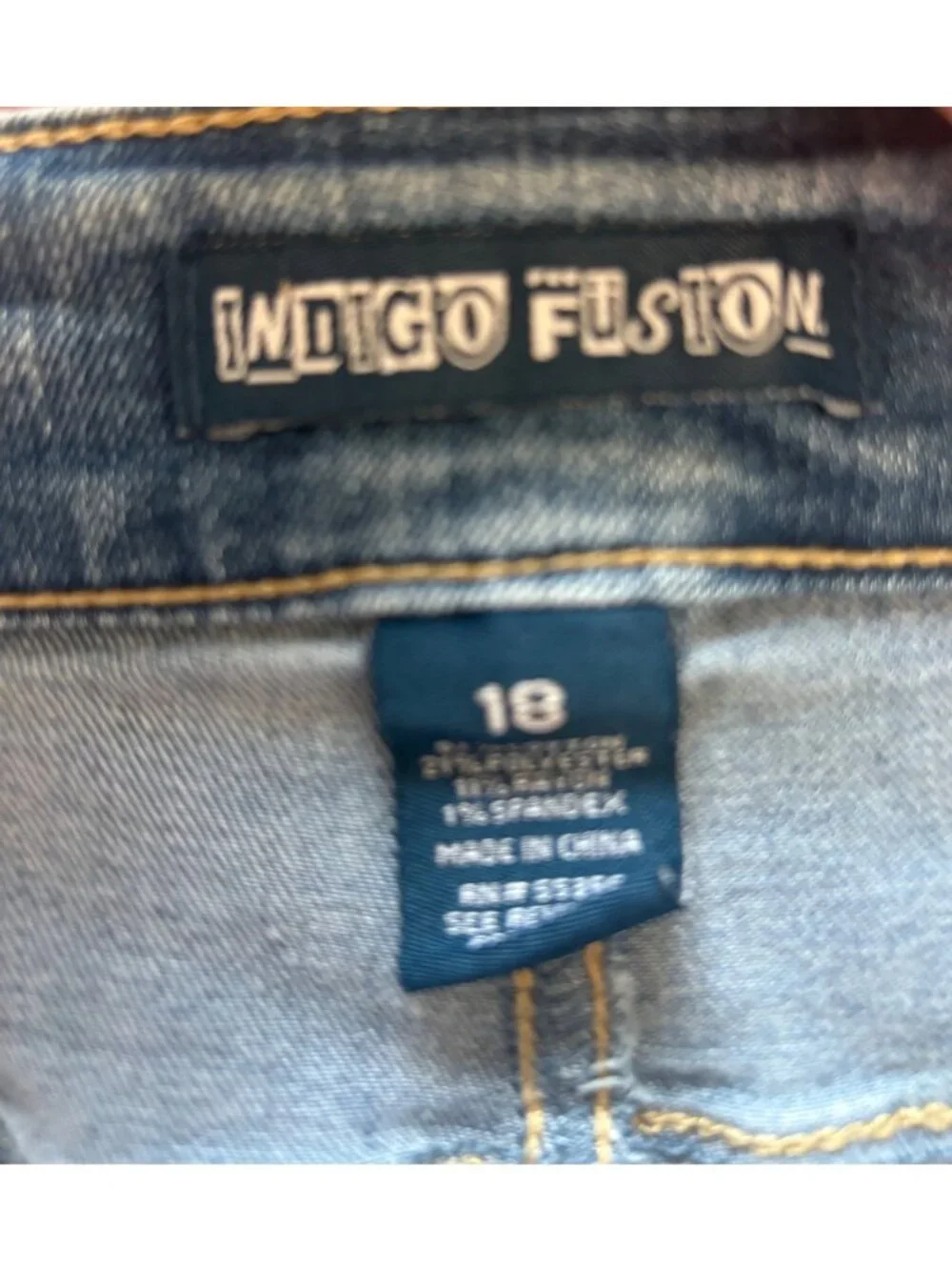Indigo Fusion Plus Size 18 Indie Sleaze Distressed Skinny Jeans Y2K Streetwear